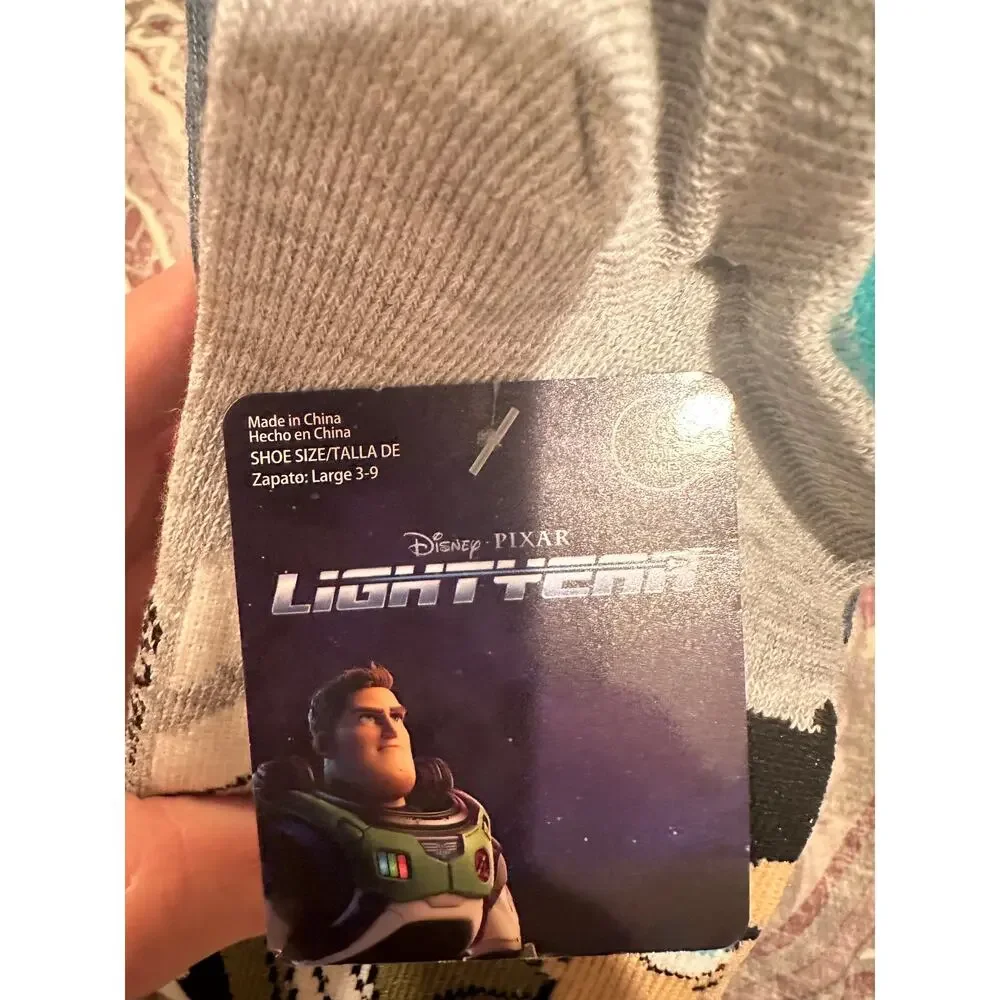 NWT Disney Pixar Buzz Lightyear 6 pack of socks kids Sz 3-9